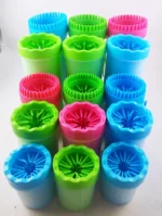 1Pc Pet Plastic Foot Wash Cup S L XL Large size silicone brush Dog - Image 3