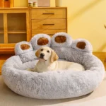 Fluffy Dog Bed Winter Warm Large Pet Products Small Sofa Baskets - Image 3