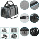 Pet Carrier Bag Foldable Small Dog Charter Carrying Out Bag Expansion Pet - Image 3