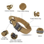 Durable Tactical Dog Collar Leash Set Adjustable Military Pet - Image 4