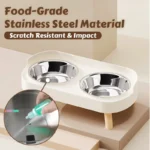 Dopamine Colorful Elevated Pet Feeder: Dual Stainless Steel Bowls with Neck Support - Image 5