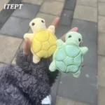 Mini cute turtle dog plush toy, squeaking dog teething sound toy, - Image 5
