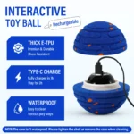 Smart Interactive Dog Toy, Indestructible E-TPU Toy Ball for Aggressive Chewers, - Image 4